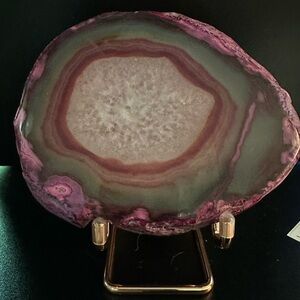 Pink Dragon Vein Agate Slice - 1.4lbs - 5.75x5
